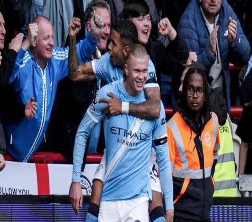 客戰小蜜蜂破門，哈蘭德在倫敦的22場英超聯賽中已經打進21球